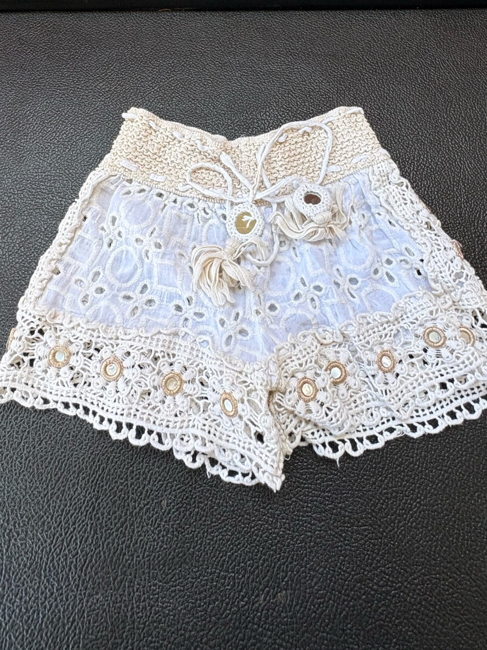Girls summer crochet shorts